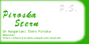 piroska stern business card